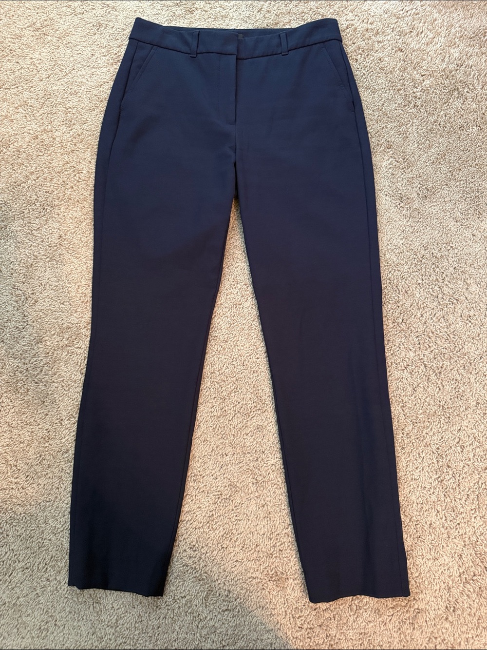 White House Black Market Navy Ankle-Length Cropped Pants